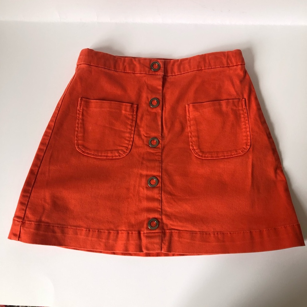 Mademoiselle JACADI orange skirt Girls Size 10